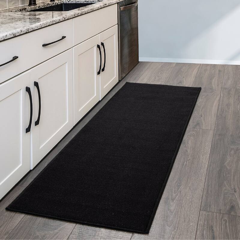 Sweet Home Stores Solid Aisle Hallway Kitchen Non-Slip Runner Rug