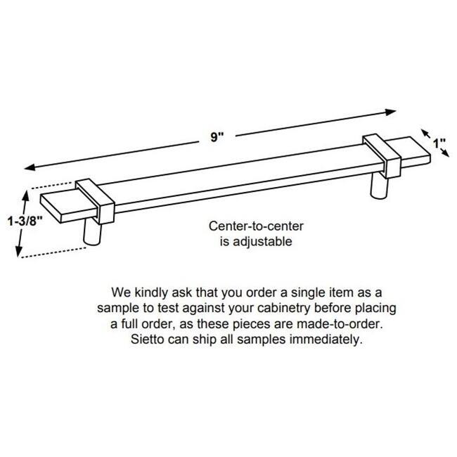 Sietto Adjustable Center to Center 9 Inch Long Handle Cabinet Pull