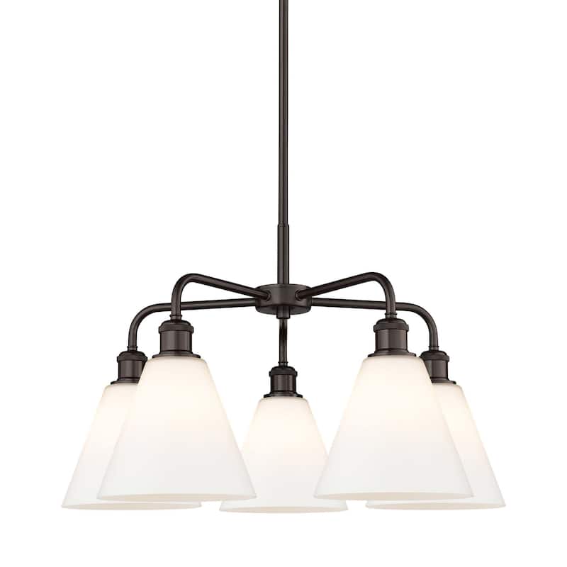 Innovations Lighting 516-5CR-16-26 Berkshire Chandelier Berkshire 5 - Oil Rubbed Bronze / Matte White