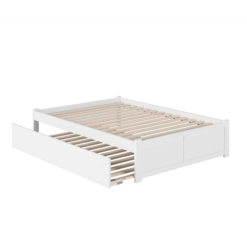 AFI Concord Full Platform Bed with Footboard & Full Trundle