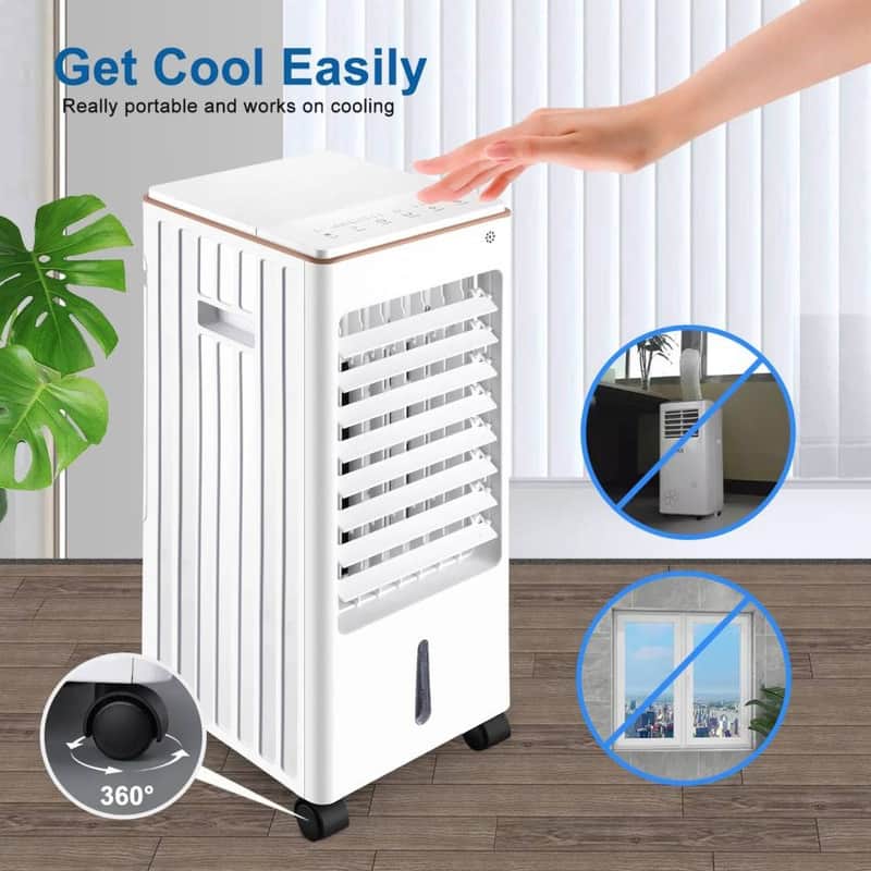 Portable Evaporative Air Cooler Fan Anion Humidify with Remote Control