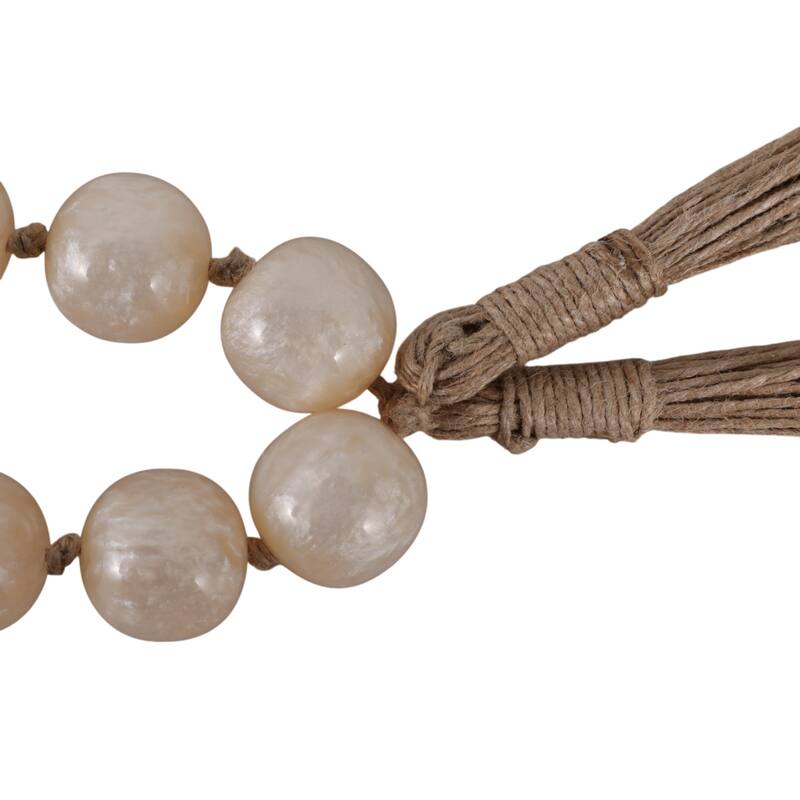 Decorative Resin Beaded Garland with Tassels - 36"