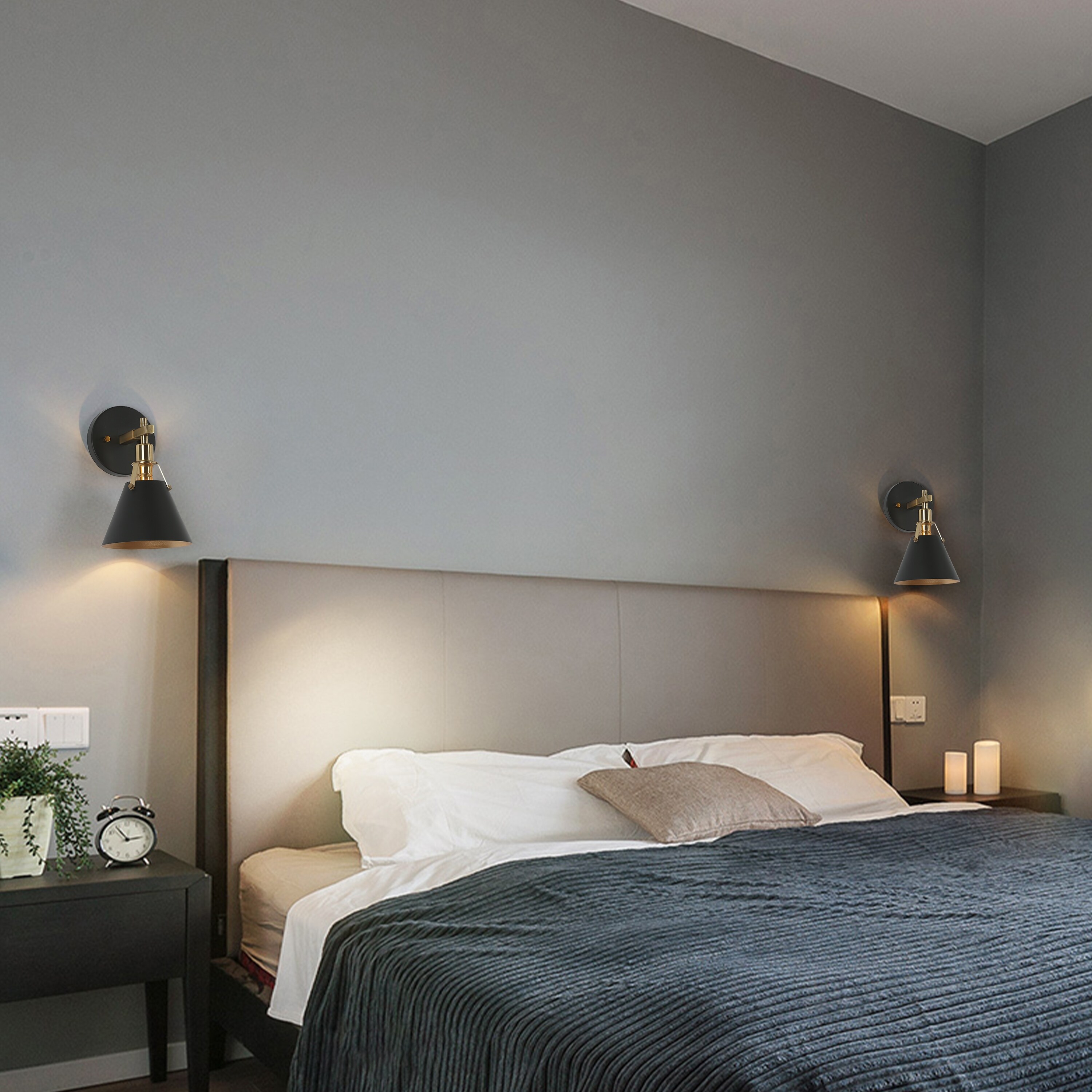 Bed sconces top