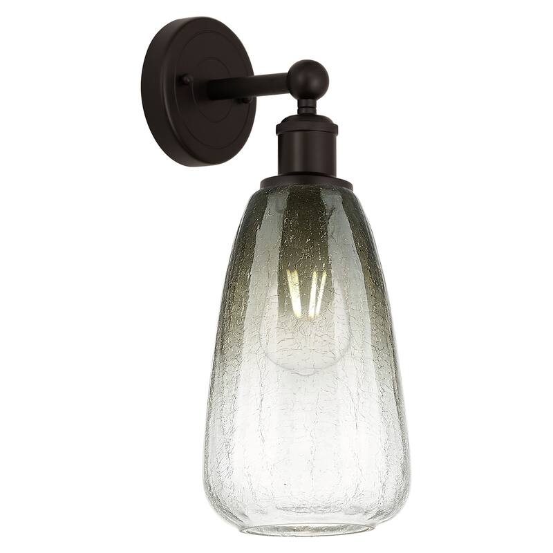 Innovations Lighting 616-1W-16-6 Brookhaven Almond Sconce Brookhaven - Oil Rubbed Bronze / Slate
