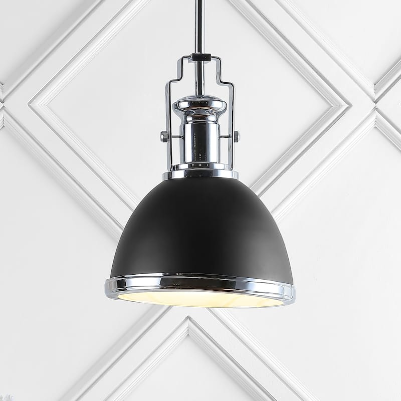 Deere Adjustable Iron/Glass Vintage LED Dome Pendant, by JONATHAN Y