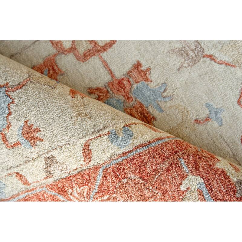Exquisite Rugs Richmond Serapi Handmade Hand-tufted New Zealand Wool on Canvas Beige/Rust Area Rug