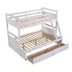 preview thumbnail 11 of 16, Twin over Full Bunk Bed with Storage, Maximized Space, Split Into 2 Beds, Versatility Galore, Solid Construction, White