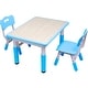 preview thumbnail 10 of 18, YUKOOL Kids Study Table and Chairs Set - Adjustable Height and Stylish Design Blue