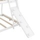 preview thumbnail 15 of 14, Playful Design Twin over Queen House Bunk Bed with Climbing Nets and Climbing Ramp-White