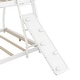 preview thumbnail 6 of 10, Twin over Queen House Bunk Bed with Climbing Nets and Climbing Ramp, White