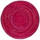 preview thumbnail 65 of 79, SAFAVIEH Handmade Braided Lilie Country Cotton Rug 8' Round - Pink/Fuchsia - Round