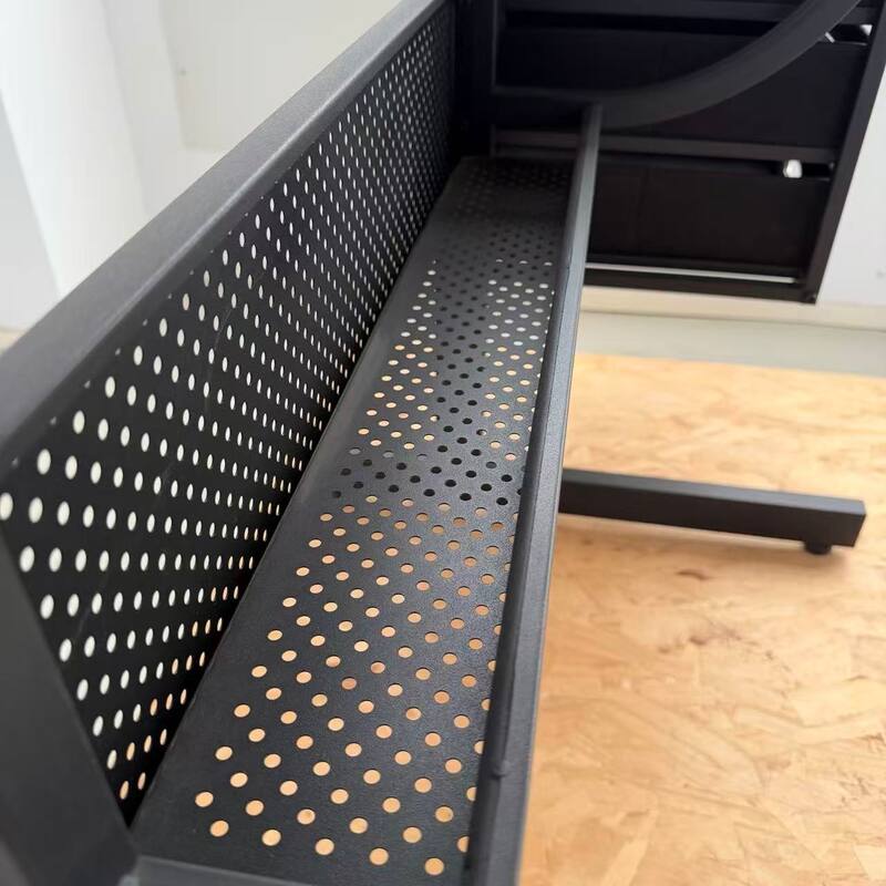 Black drafting drawing table with stool and 3 drawers