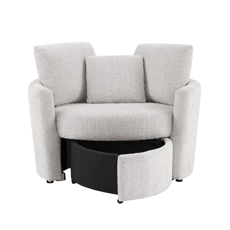 Lifestyle Solutions Bryson Storage Chair in Chenille Fabric
