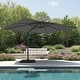 preview thumbnail 12 of 26, MAISON ARTS 12 FT Cantilever Umbrella 360 Degree Rotation & 6-Tilt Adjustable 10X10FT-Grey