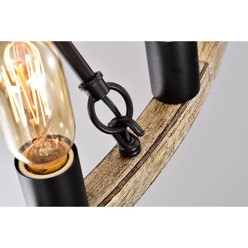 The Gray Barn Liam 48-inch Round Wagon Wheel 24-light Chandelier