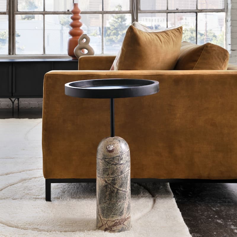 Sebastian Wood End Table, Green