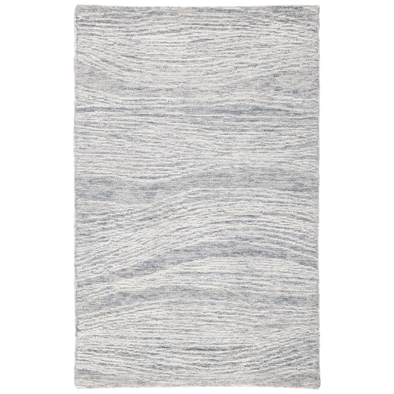 SAFAVIEH Handmade Metro Annarosa Modern Abstract Wool Rug - 2' x 3' - Grey/Ivory - Rectangle