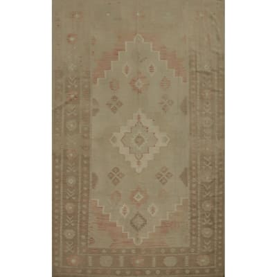 Hand Woven Oriental 100% Wool Carpet Southwestern Tribal Greys & Charcoal Kilim Area Rug - 12' 1'' X 8' 8''