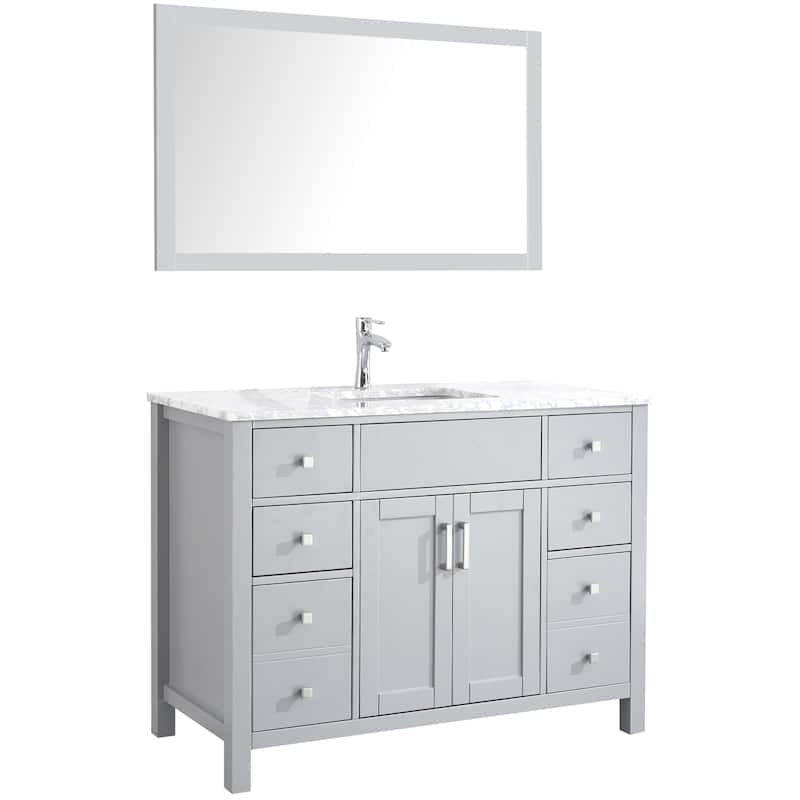 Amaya Marble Countertop 48-inch Single-sink Bathroom Vanity Set
