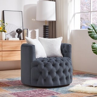 Shell Back Swivel Chair 360 Degree Modern Velvet Reading Chair with Shell Chairs' Back, Swivel ...