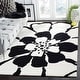 preview thumbnail 1 of 28, SAFAVIEH Handmade Soho Kristen Floral N.Z. Wool Rug 7'6" x 9'6" - Black/White - Rectangle