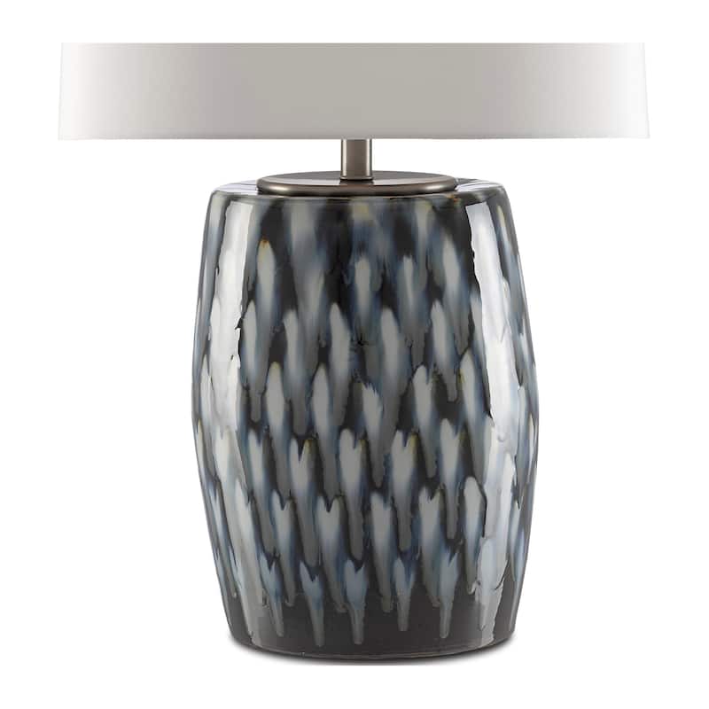 Currey & Company Milner Blue Table Lamp - 27.5"h x 18"w x 18"d