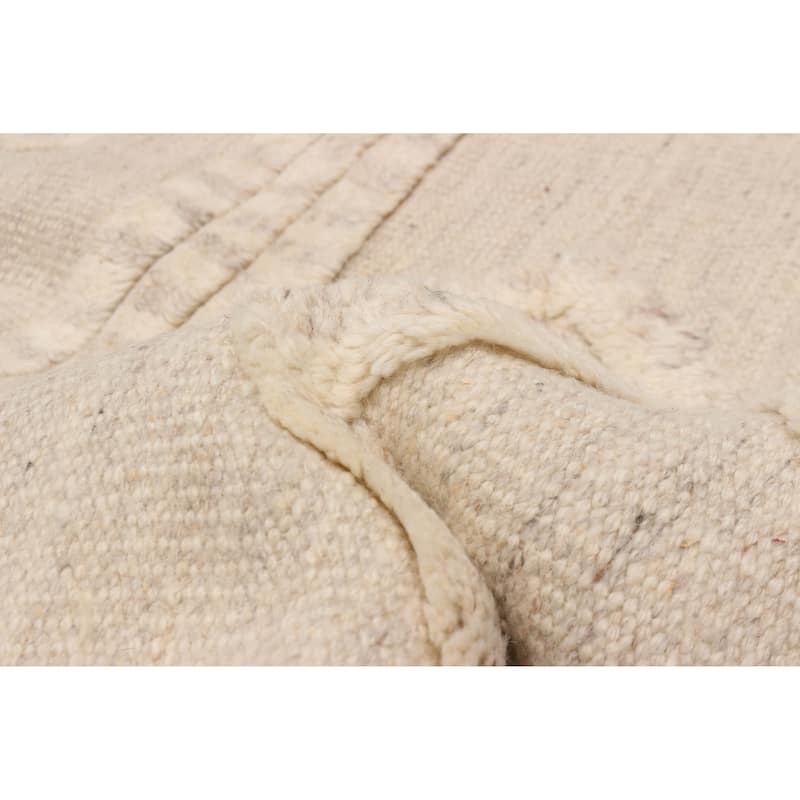 ECARPETGALLERY Hand-knotted Tangier Cream Wool Rug - 8'2 x 9'11