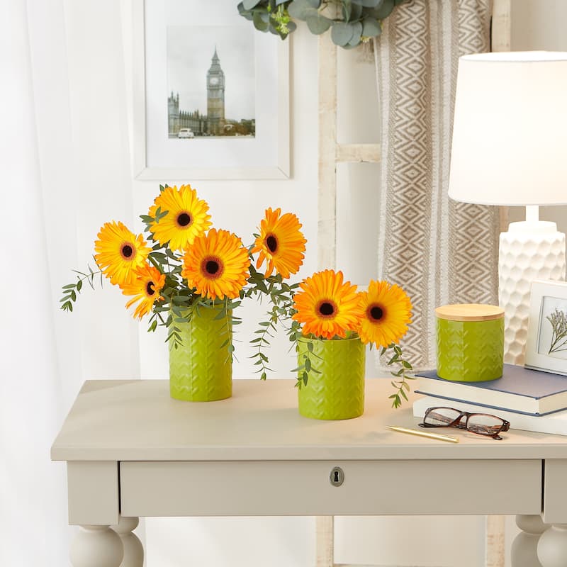 Retro Vine Texture Ceramic Canister (Set of 3)