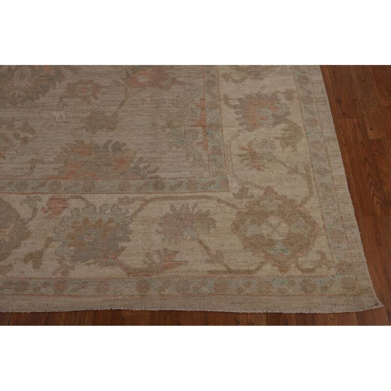Oushak Turkish Area Rug Vegetable Dye Handmade Wool Carpet - 8'3"x 9'8"
