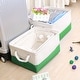 preview thumbnail 4 of 15, Foldable Polyester Storage Basket or Bin with Durable Cotton Handles
