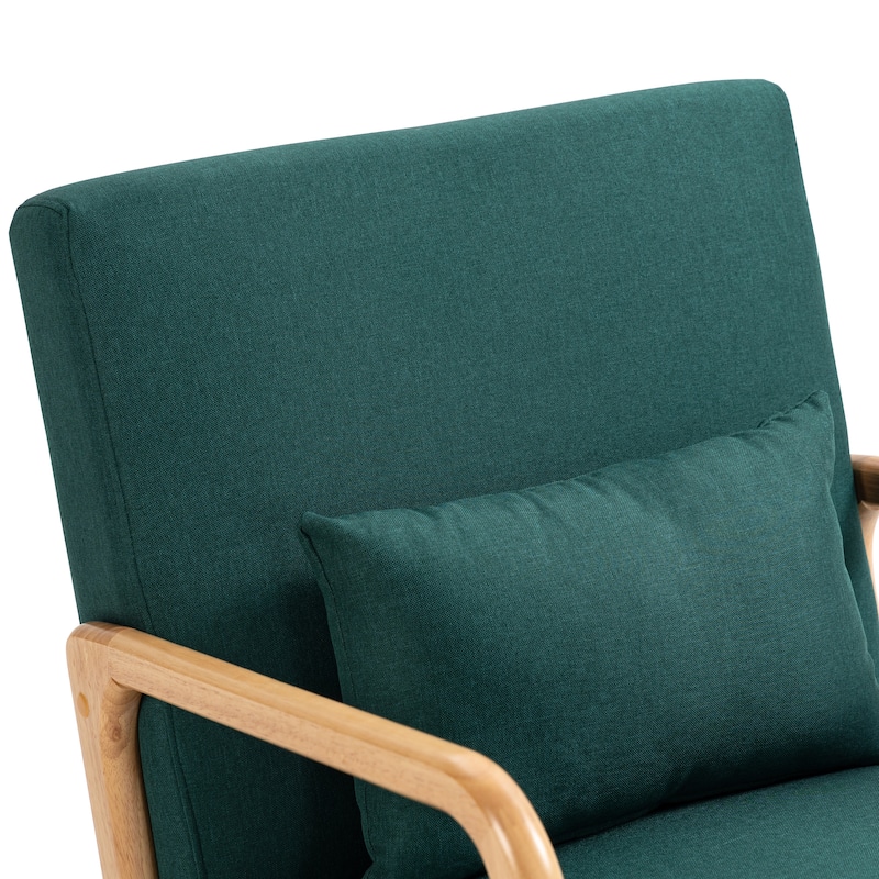 2 Set Upholstered Lounge Arm Chair with Pillow - Set of 2