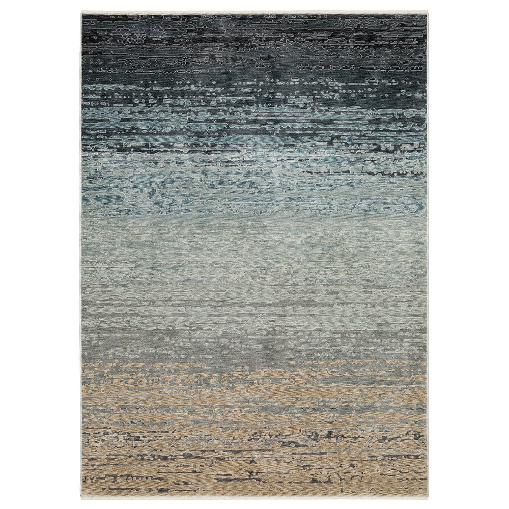 Style Haven Estella Distressed Ombre Blue/ Beige Area Rug