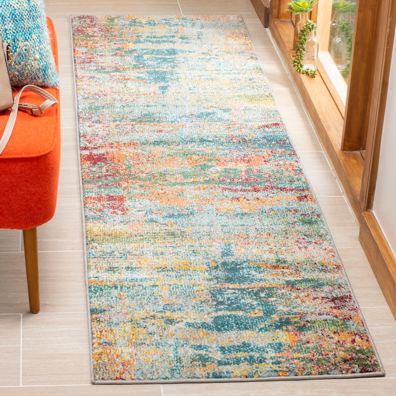 SAFAVIEH Monaco Ilianka Boho Rug - 2'2" x 4' - Teal/Orange