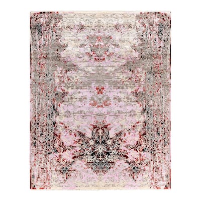 Ikat One-of-a-Kind Hand-Knotted Area Rug, Brown - 8' 1" x 10' 1"