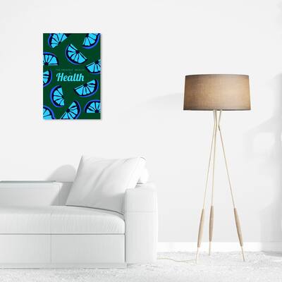 Wynwood Studio Canvas Typography and Quotes Health is a Treasure Orange and Modern & Contemporary Wall Art Canvas Print