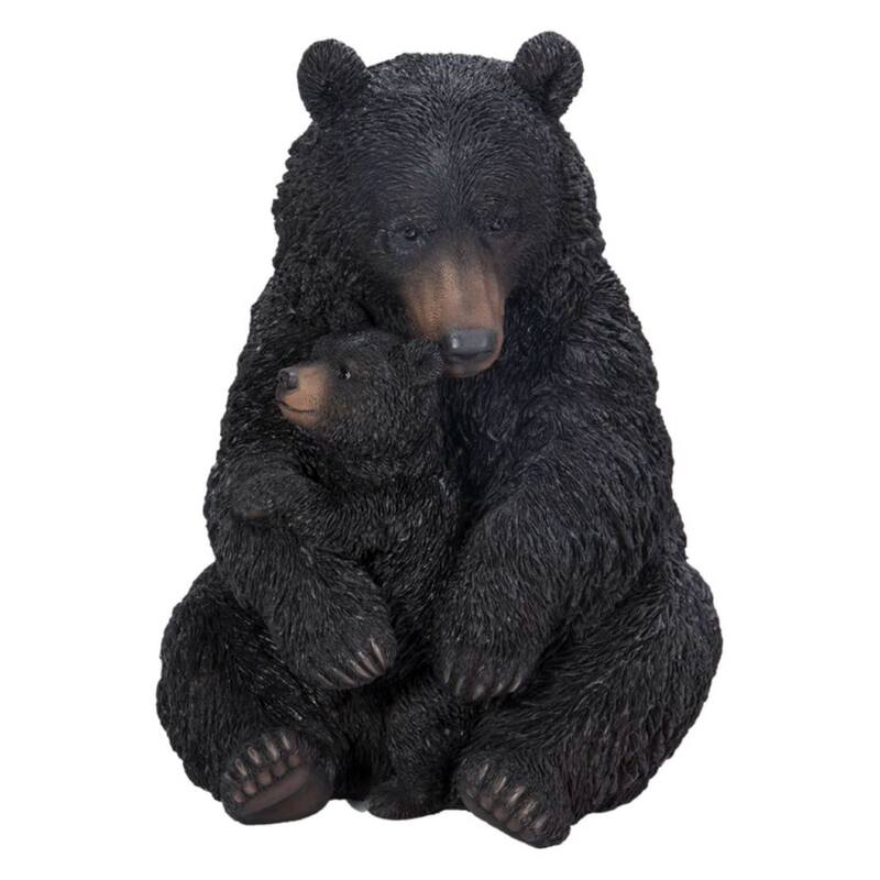 21.5" Bear Mother and Child Outdoor Garden Statue