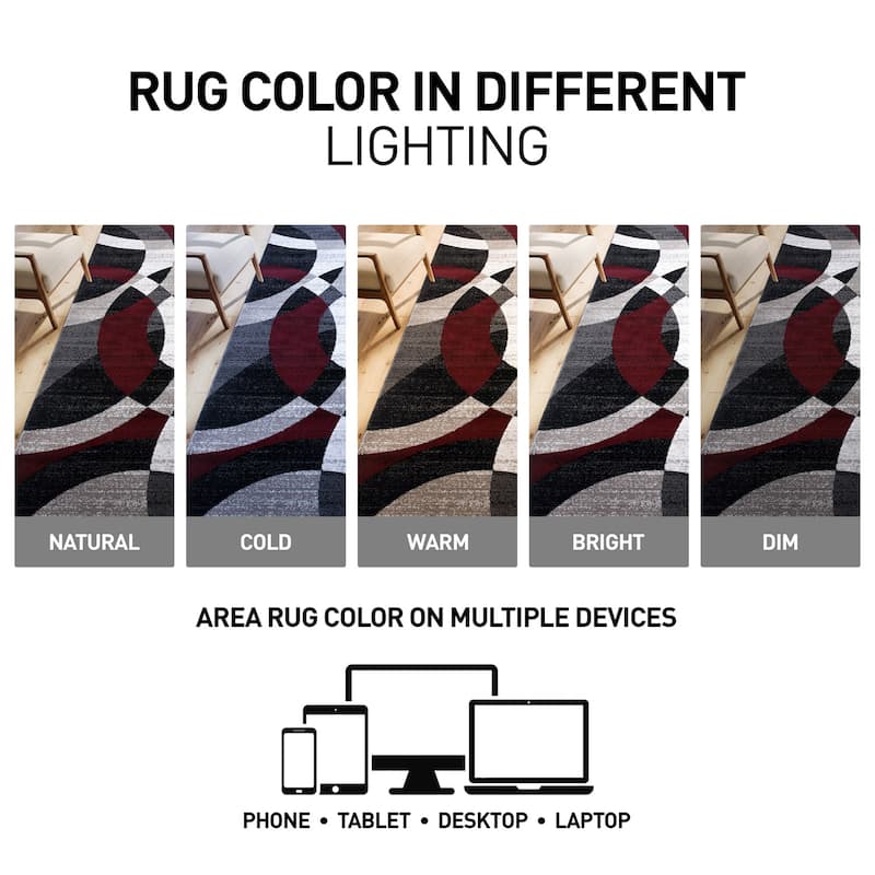 World Rug Gallery Geometric Circles Area Rug