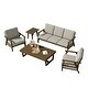 preview thumbnail 52 of 99, 5-Piece Teak Outdoor Conversation Set with Tables.