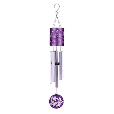 Garden Solar Chime 35" - Butterfly
