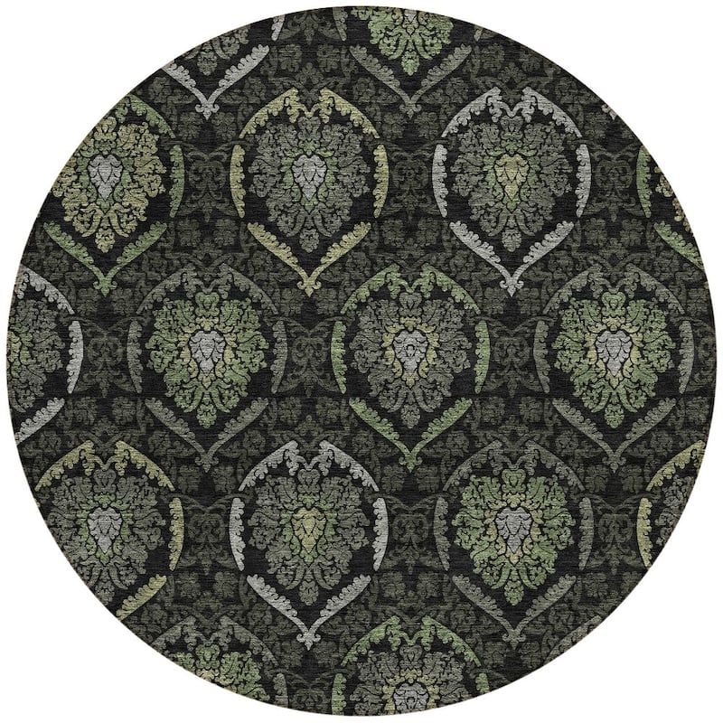 HomeRoots Medallion Transitional Rectangle Outdoor Rug