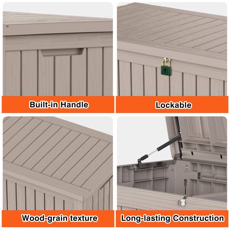 Outdoor Patio Storage Resin Lockable Deck Box