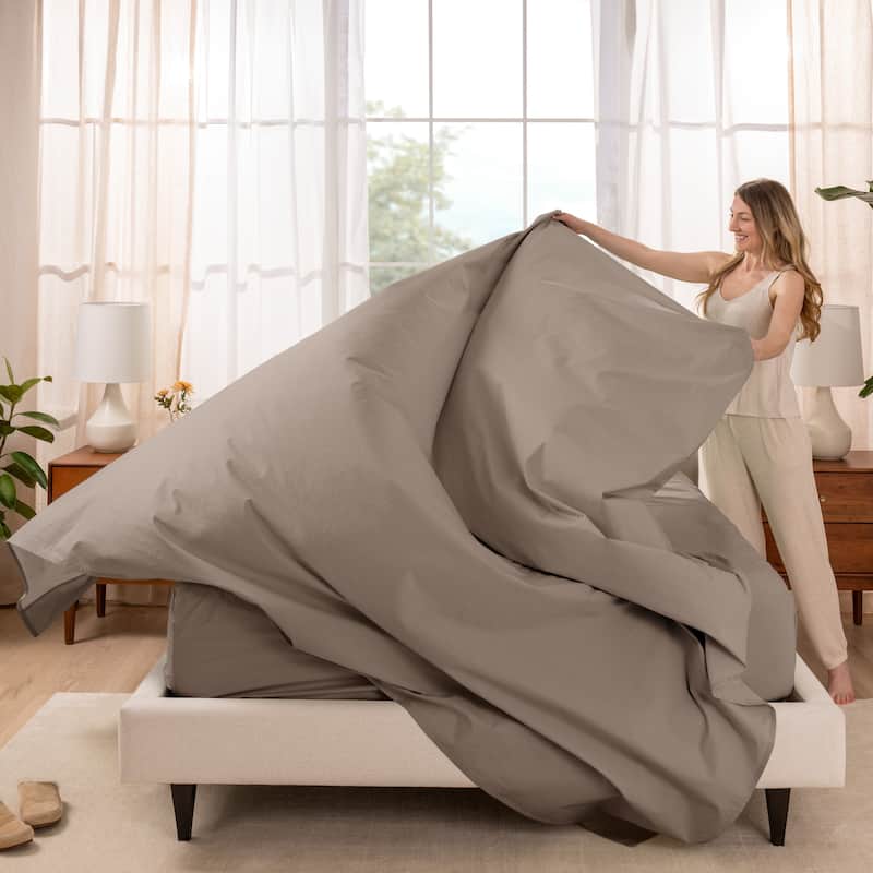Bare Home Organic Cotton Sheet Set - Crisp Percale Weave