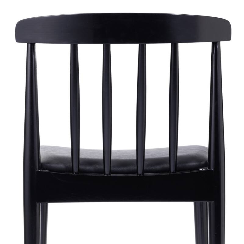 Commercial Solid Wood Dining Chair with Vinyl Padded Seat