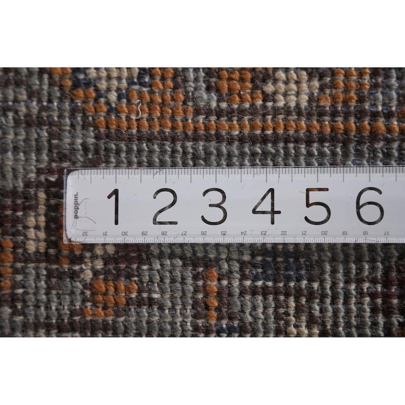 Heriz Serapi Indian Octagon Area Rug Hand-knotted Wool Carpet - 6'0"x 6'1"