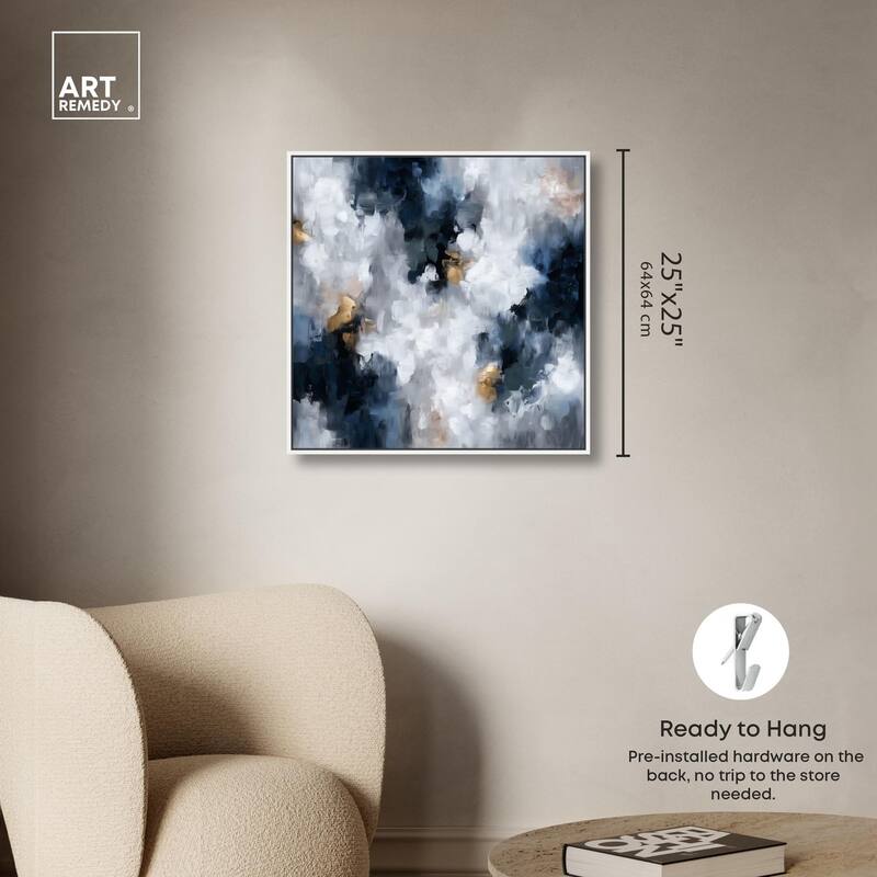 Midnight and Ivory I Canvas by Art Remedy