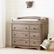 preview thumbnail 1 of 14, South Shore Angel Changing Table 6-drawers, Weathered Oak - N/A Weathered Oak