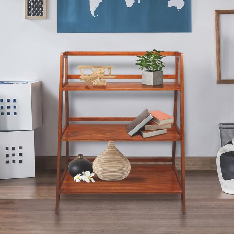 Metro Solid Wood 34" Wide 3-Shelf Bookcase - 34"W x 15"D x 43.5"H