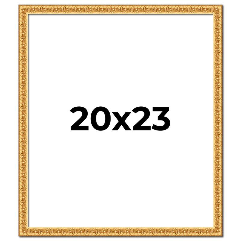 20x23 Frame Gold Real Wood Picture Frame Width 1 inches | Interior
