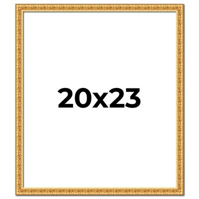 20x23 Frame Gold Real Wood Picture Frame Width 1 inches | Interior