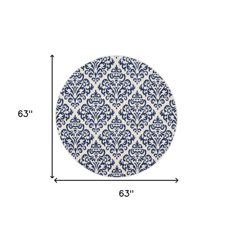 Lober Power Loomed Geometric Area Rug By HomeRoots - 63' X '63' X '0.5